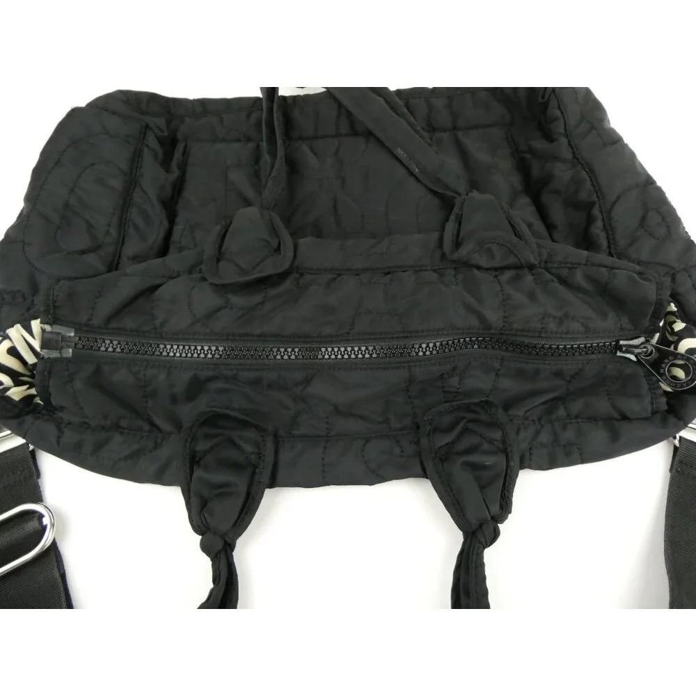 Marc By Marc Jacobs Black Quilted Nylon‎ Tote Bag With Adjustable Strap